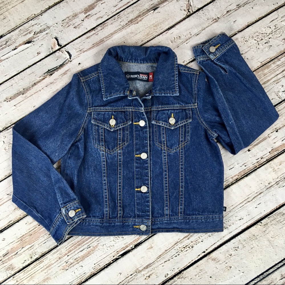 Roxy Quicksilver Teenie Wahine Girls Denim Jacket - Picture 1 of 9